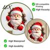 Christmas Atmosphere Room Decor 3D Santa Claus Wall Stickers, Self Adhesive PVC Decals with Realistic Breaking Decorative Stickers for Holidays