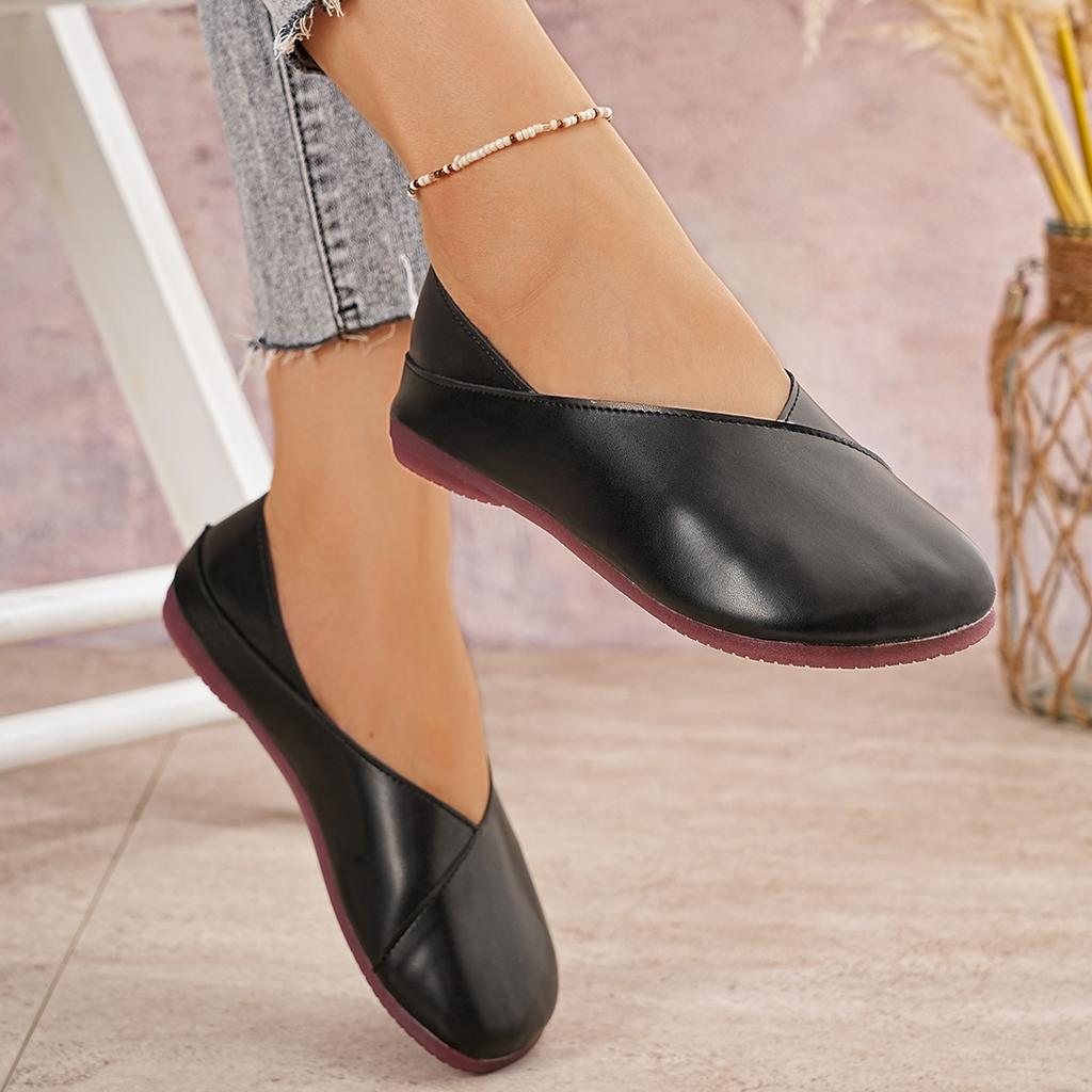 Fashion Soft Faced Round Toe Ladies Singles Shoes New Shallow Mouth Footwear Fashion Mary Jane Flat Comfortable Casual Women's Shoes