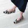 Evol Women's Knit Square Flat Pumps, LEO, Size 22.0 Cm