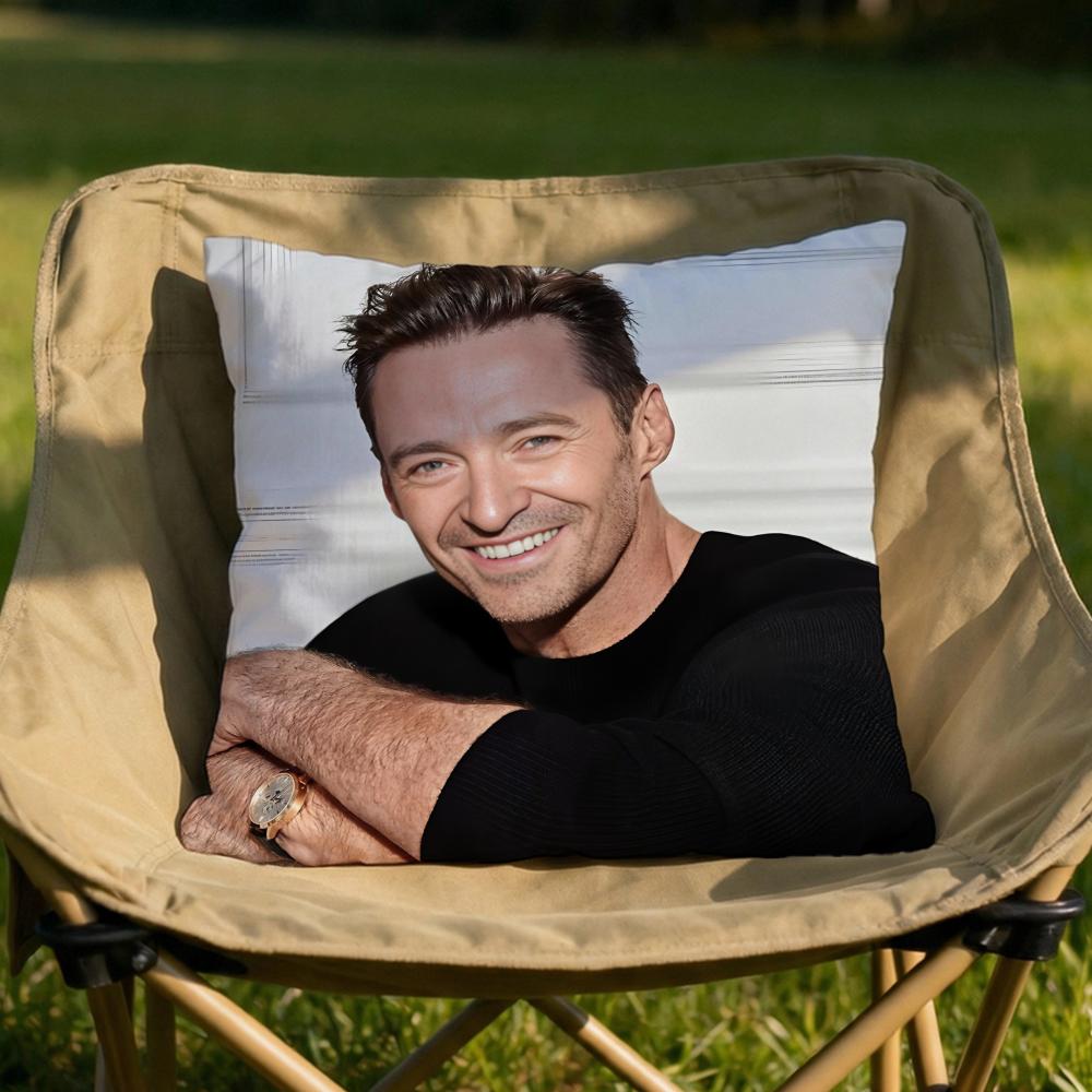Custom HHugh Jackman Cushion Cover Soft Reversible Durable Pillow Cover MultiScene Use for Home Car Daily Comfort