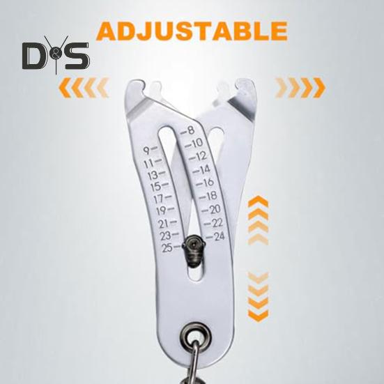 1/2-częściowy sprawdzacz gwintów z brelokiem, przenośne jednostki metryczne i imperialne, przesuwne pokrętło, identyfikator śruby, wytrzymały, stal nierdzewna, precyzyjna nakrętka śruby