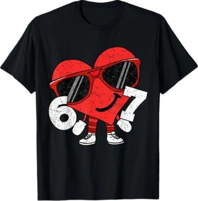 Lustiges Valentinsherz 67 Sechs Sieben T-Shirt