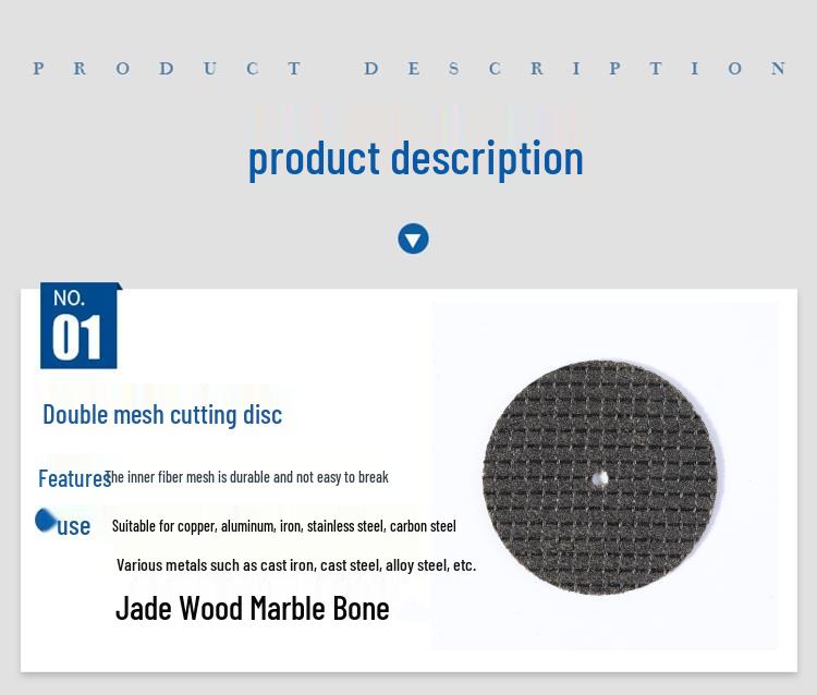 Small Resin Cutting Disc for Metal - Double Mesh Saw Blade & Mini Grinding Wheel