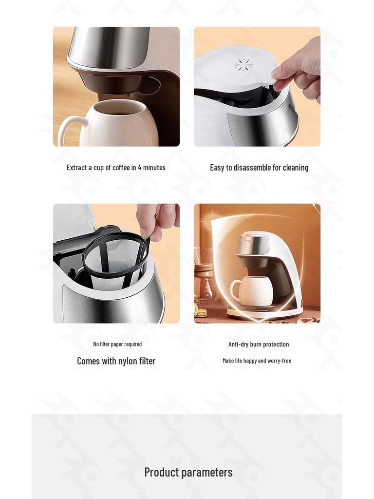 Compact Multi-functional Automatic Drip Coffee Maker for Home and Office
