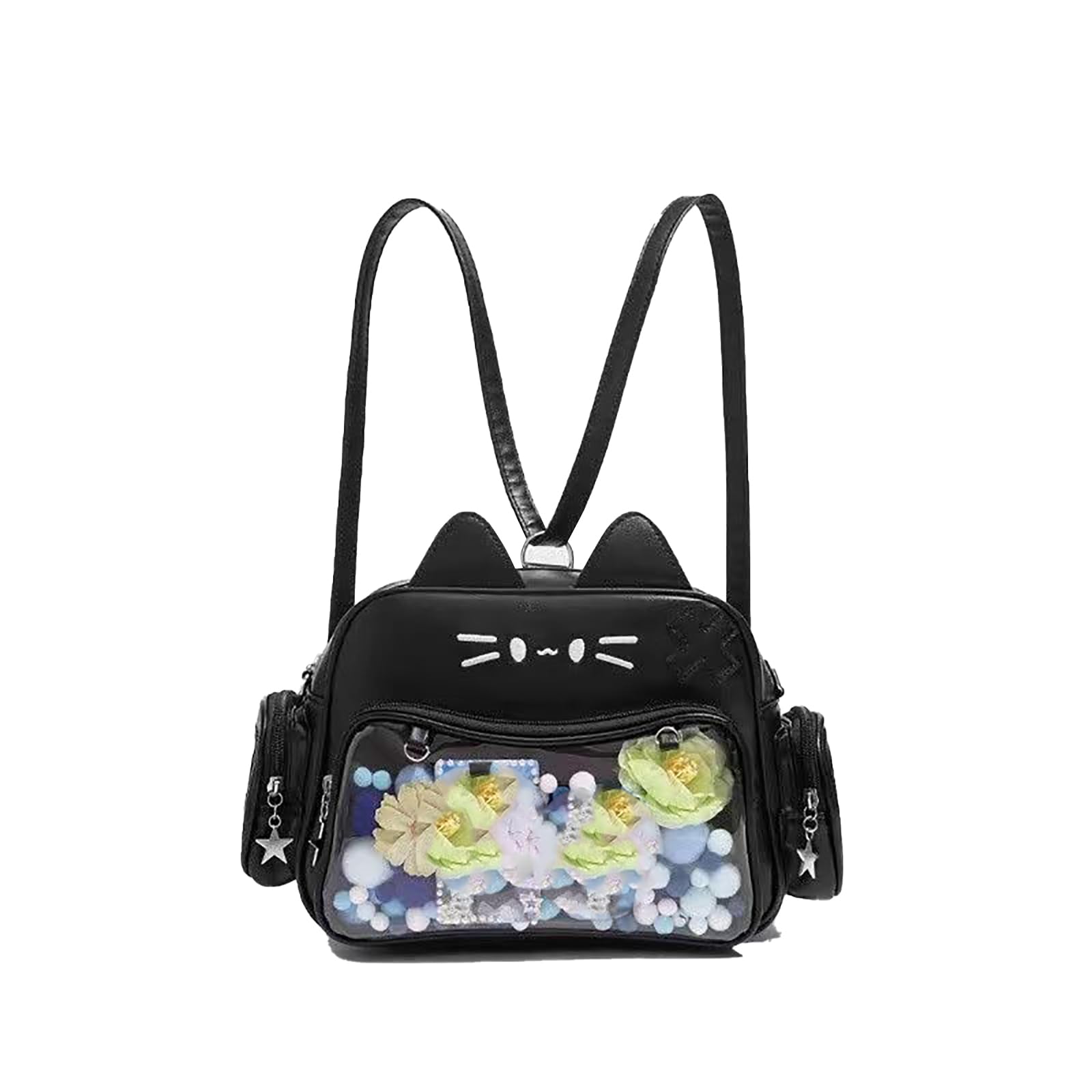 [ZYOOFOV] Landmine Style Backpack Shoulder Bag Crossbody Bag 2-Way Women s Ita Bag Cat Shape Embroidery Oshikatsu Bag Cute Mass-Produced Cute