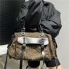 Women'S Leopard Print Personalized Tote Bag Large Capacity Splicing Multi-Pocket Trendy Shoulder Bag