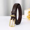 Light Luxury Leather Pure Cowhide Belt Women'S Simple And Versatile Korean Version Ins Style Advanced Sense Casual Thin Belt Women