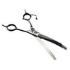 7.0 inch dense teeth, fishbone teeth, pet grooming scissors, tooth scissors, curved scissors, pet trimming scissors, thin scissors