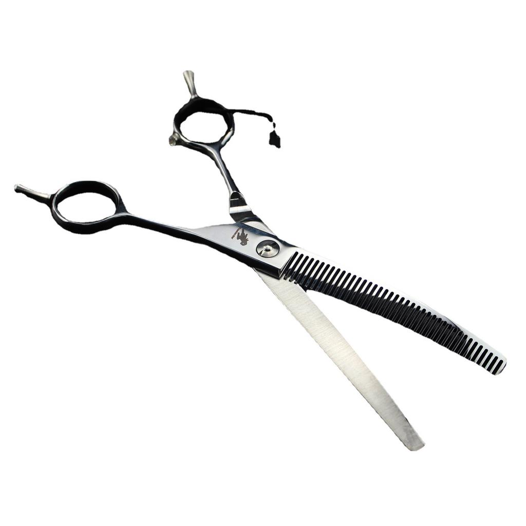 7.0 inch dense teeth, fishbone teeth, pet grooming scissors, tooth scissors, curved scissors, pet trimming scissors, thin scissors