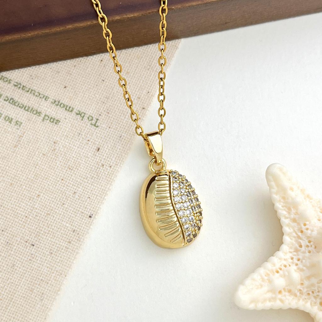 Ocean Sea Turtle Conch Summer Necklace Women's Small-Scale Design Trendy Beachwear Style Collar Chain