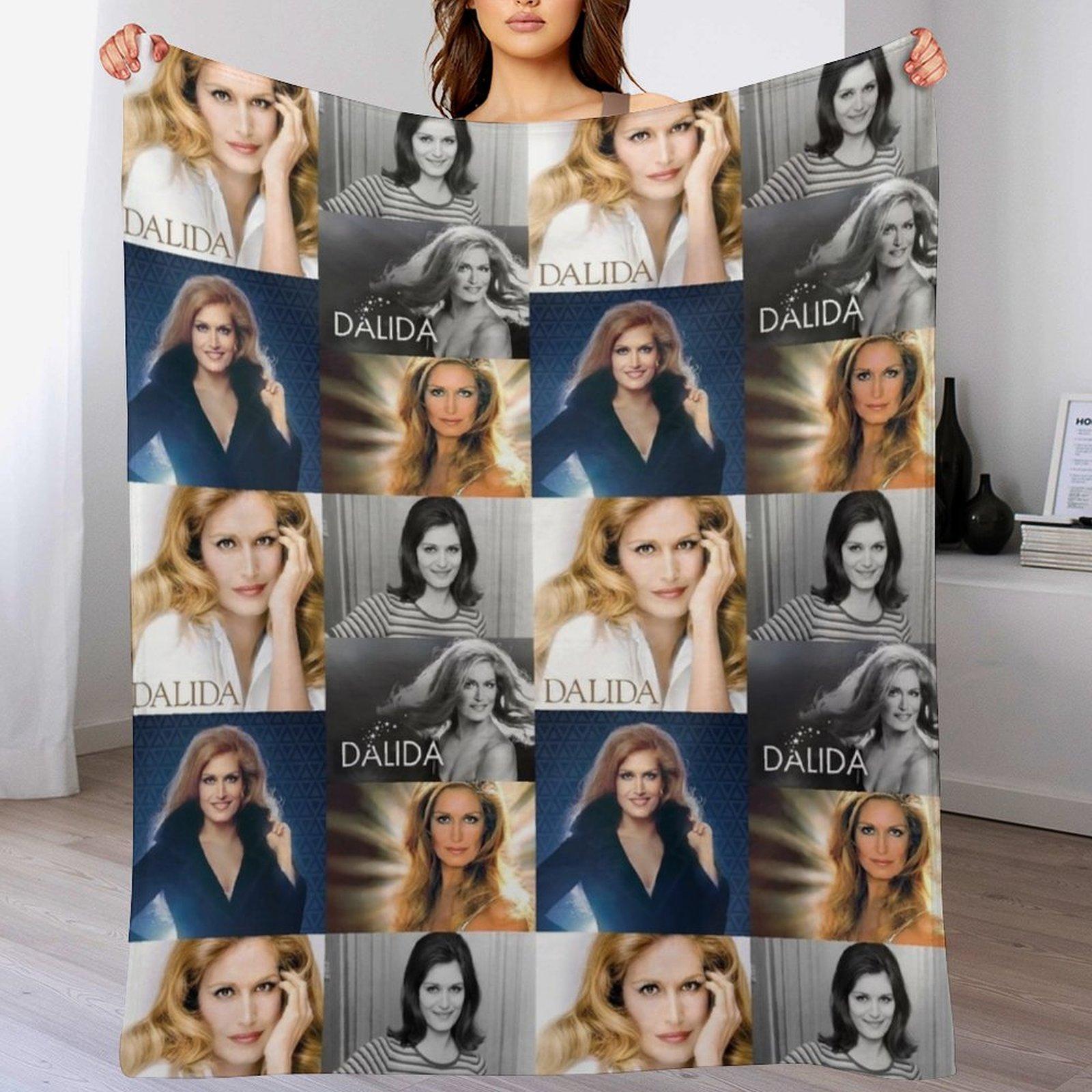 Dalida collage Throw Blanket Single Travel Luxury Brand Luxury Thicken Blankets 30x40in