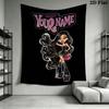 Custom Name Bratz Wall Tapestry Aesthetic Wall Hanging Printed Fabric Blanket Decorative Tapestries for Bedroom Living Room Home Decor