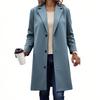 Women's Loose Comfortable Casual And Fashionable V-neck Long Sleeved Solid Color Woolen Jacket