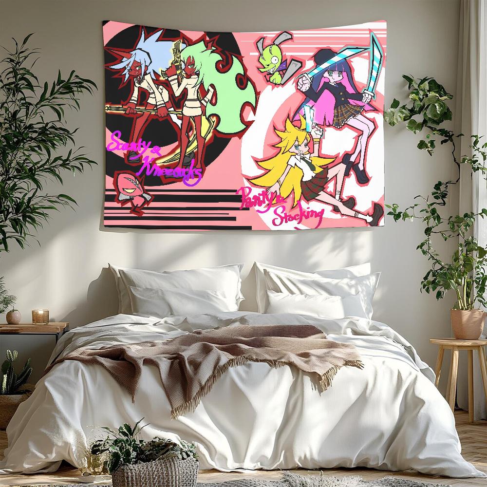 Anime Tapestry Panty And Stocking Colorful Wall Hanging Bohemian Wall Tapestries Mandala Wall Hanging Sheets Spruces Up Dorms