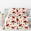 Red Ladybug Blanket Soft Warm Flannel Blanket Bed Sofa Car Blanket Ladybug Print Blanket Shawl Blanket