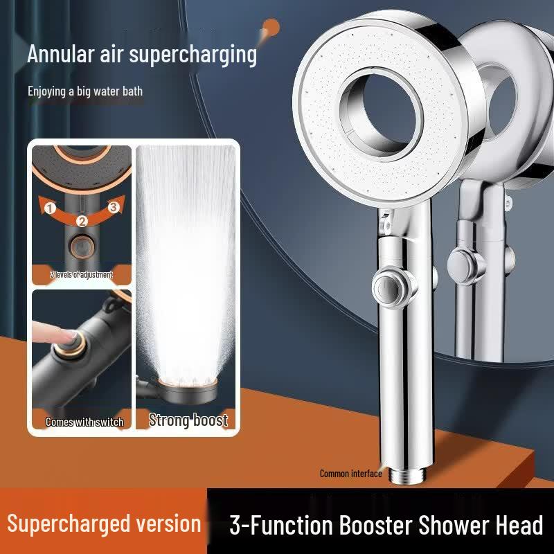 Qiju Fan Donut Pressurized Shower Head Set