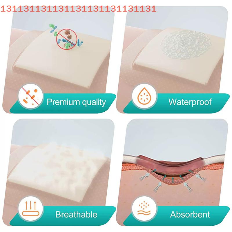 1Pcs Silicone Foam Dressing, Waterproof And High Absorbency Wound Bandage,Silicone Foam Pad For Wound Care
