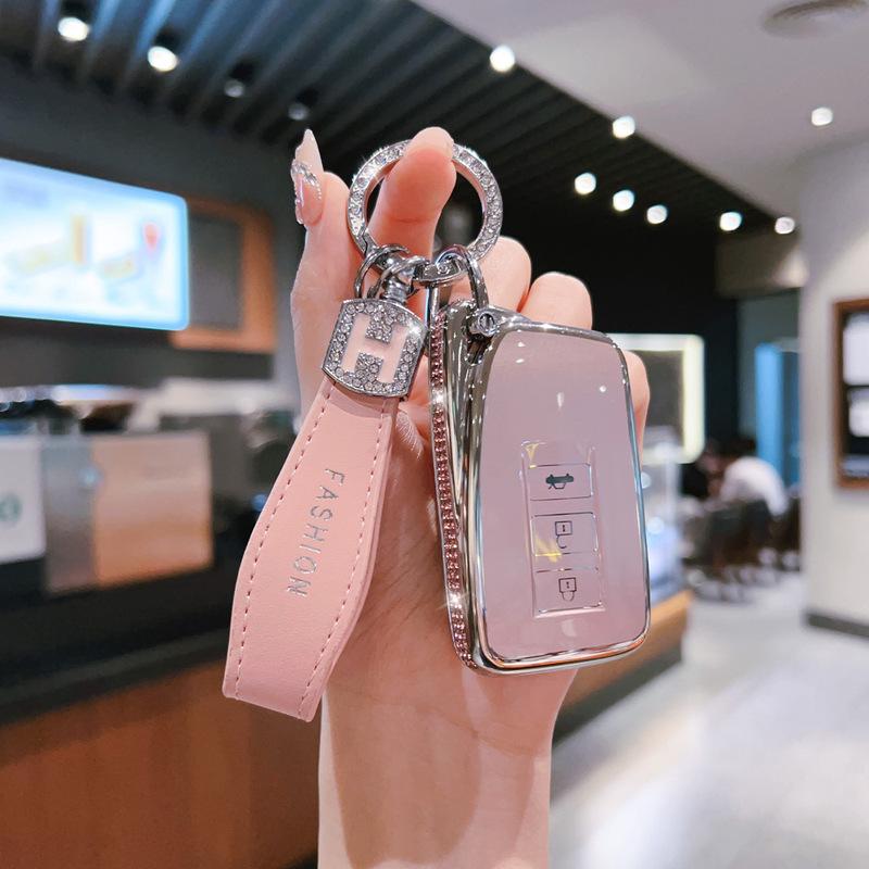 TPU Car Key Case Remote Cover Shell Holder Chain Protector Fob For Lexus ES200 ES300h LS500h NX260 NX350h RX350h RX500h LC500h