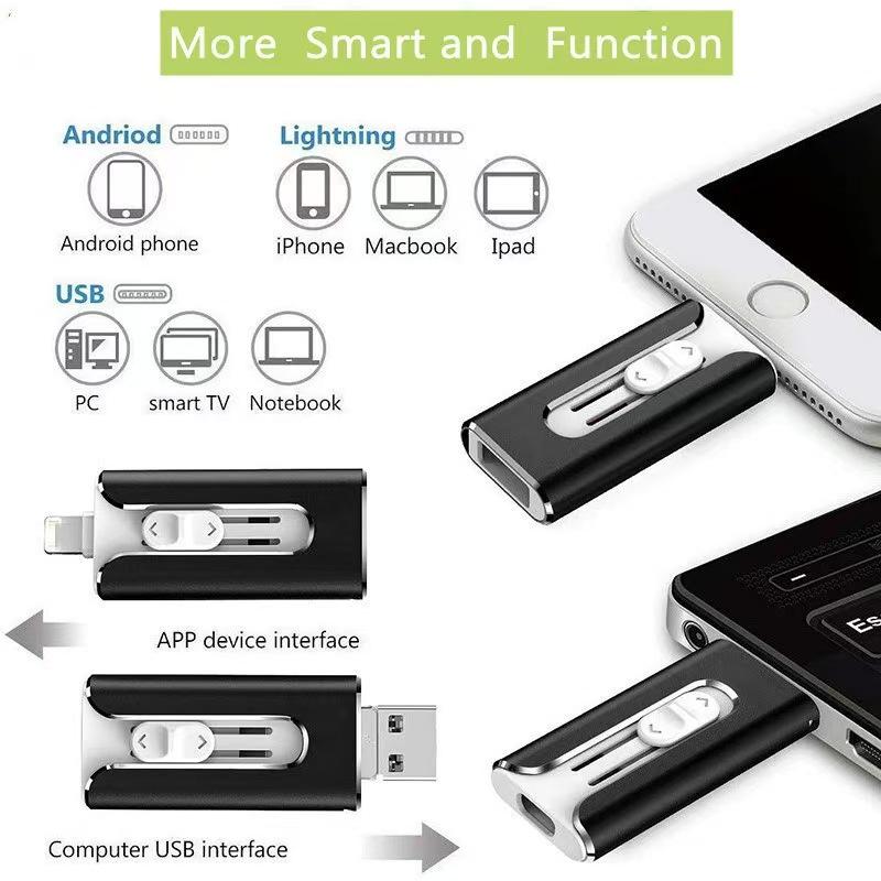 Anpassbarer 3-in-1 USB-Stick für Apple- und Android-Geräte