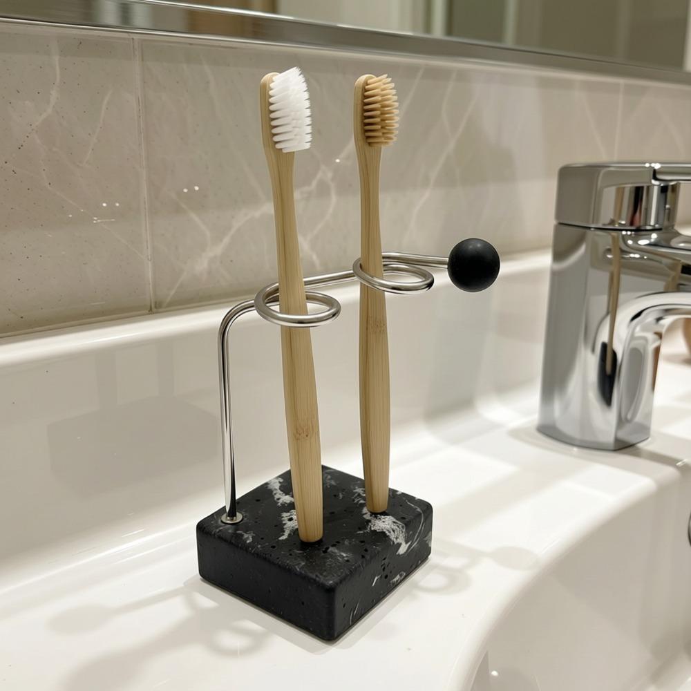 Ventilated Modern Tooth Brush Organizer Resin Base Toothbrush Storage Rack Brush