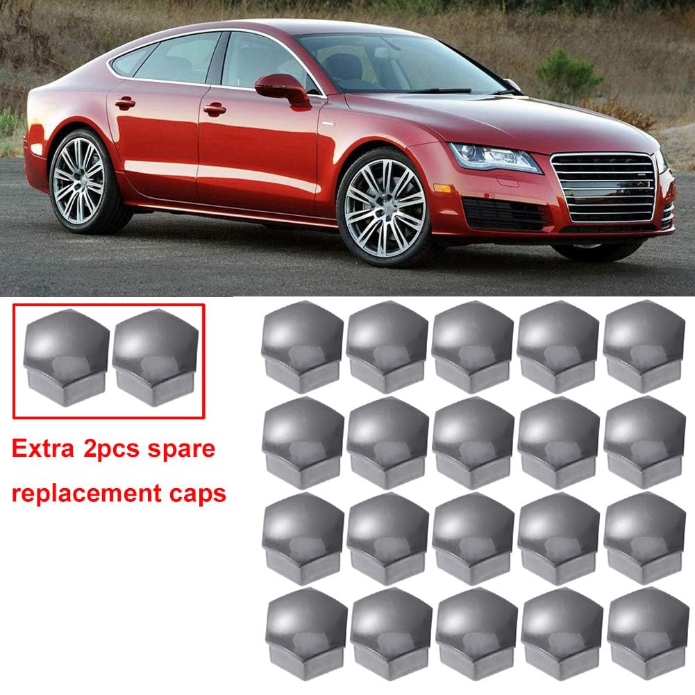 Kiligen 22pcs Auto Short Nuts Lightweight Wheel Nuts Wheel Dress Up Set Nut Cover