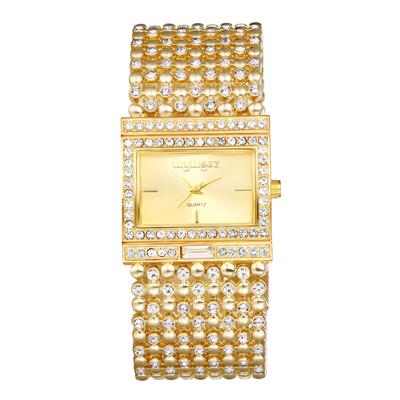 Diamond Bangle Antique Fashion Watch Perfect Gift for Day Women's Watch Analog, Waterproof, Square, Bracelet, Gold, Casual, Business, - Birthdays,