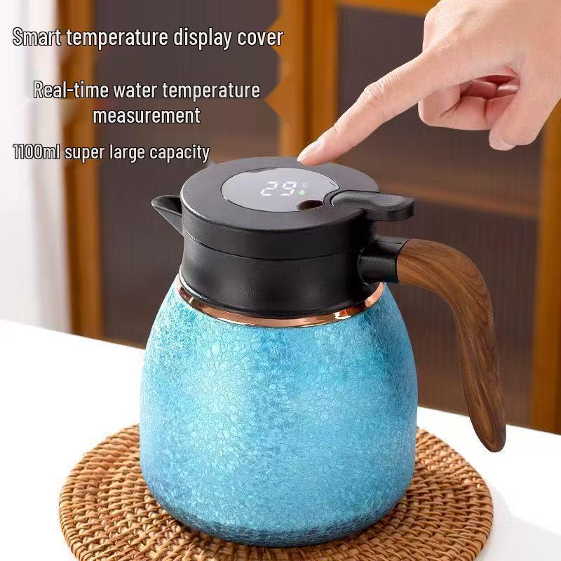 Titanium-Plated Teapot with Tea and Water Separation - Insulated Household Steeping Pot with Premium Handle
