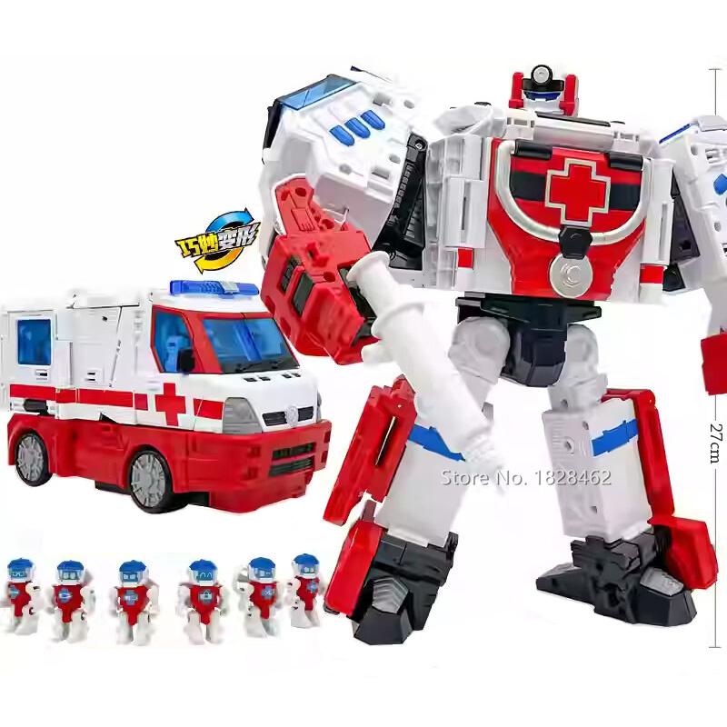 New Carbot FIENT Transformation Car To Robot Toys Action Figures Transforming Robot Police Toy for Children Gift