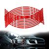 16pc Motorbike Car~Rim Tape Wheel Sticker Trim Motorcycle Red Decal