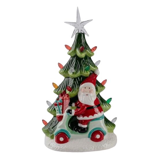 

Настольная рождественская елка с подсветкой, на батарейках, для помещений/улицы, разноцветные огни, настольное украшение, классическая рождественская елка B