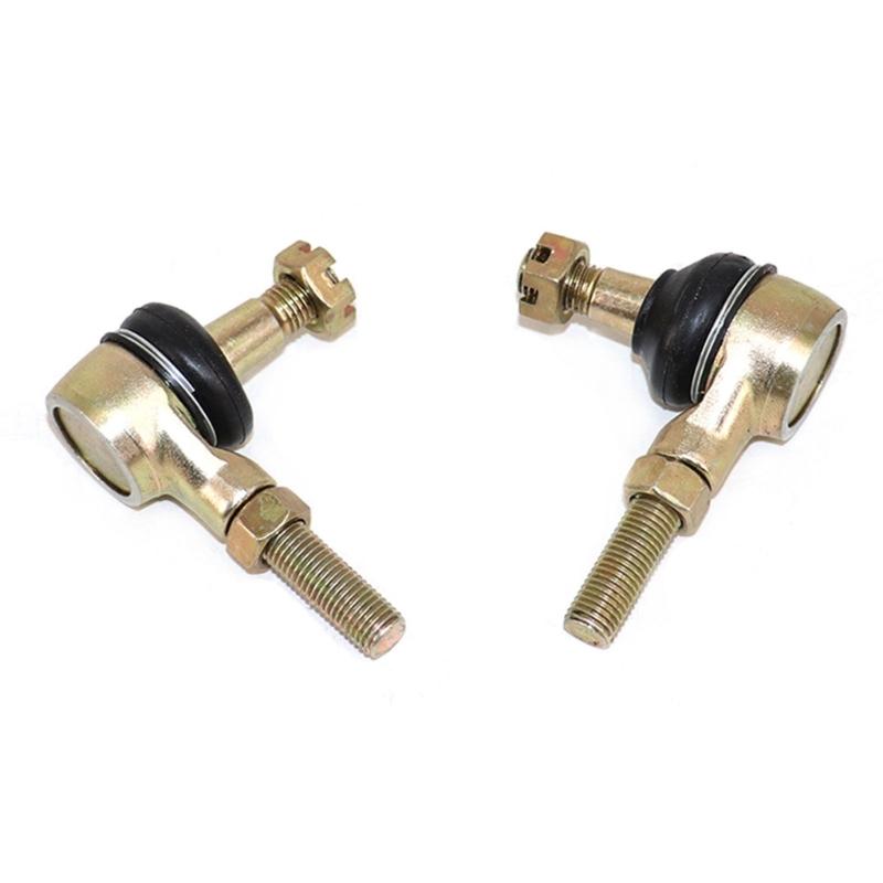 M10 X 10 Steering Ball Joint Pair for Go Kart Linkage Service, Threaded Joints with Dust Boots, Lock Nuts, Castellated Nuts and Cotter Pins
