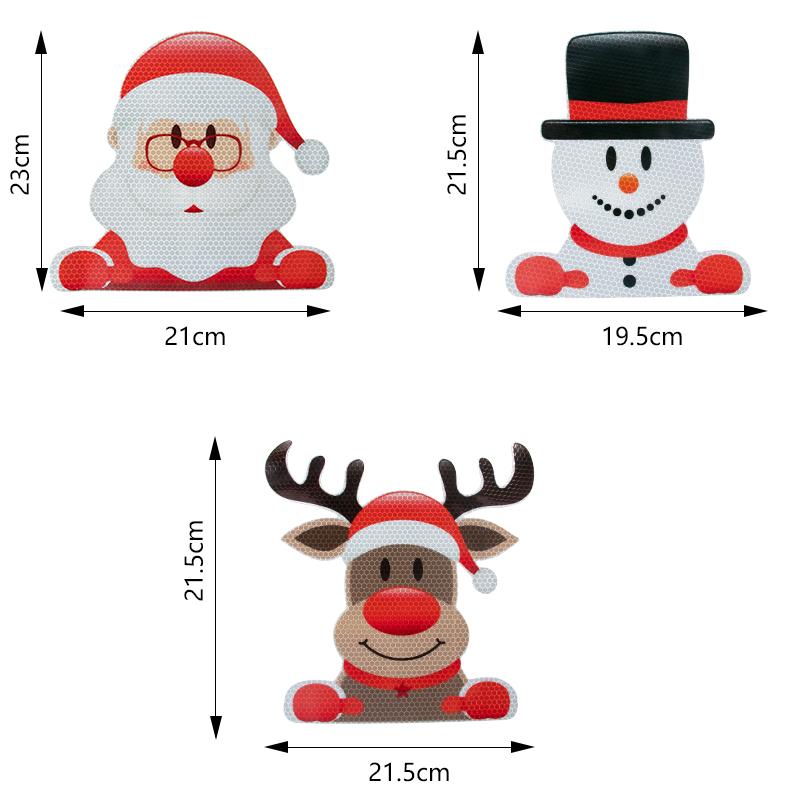 Christmas Decorations Car Magnetic Reflective Sticker Refrigerator Magnets Light Bulb decal New Year 2025 Xmas home decor gifts