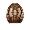 Herren Retro Ethno Stil Rundhals Pullover - Trendige Lässige Strickjacke mit Coolem, Lässigem Design.