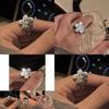 Chic Flower Smile Ring Modern Fashionable Copper Design For Trendy Womens Style