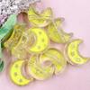 10PCS 20.8*24.8mm Acrylic Transparent Curved Moon Star Loose Beads DIY Mobile Phone Chain Jewelry Accessories