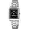 Casio Standard Quartz Women's Wristwatch LTP-V007D-1E Black Silver Metal Band Imported Model