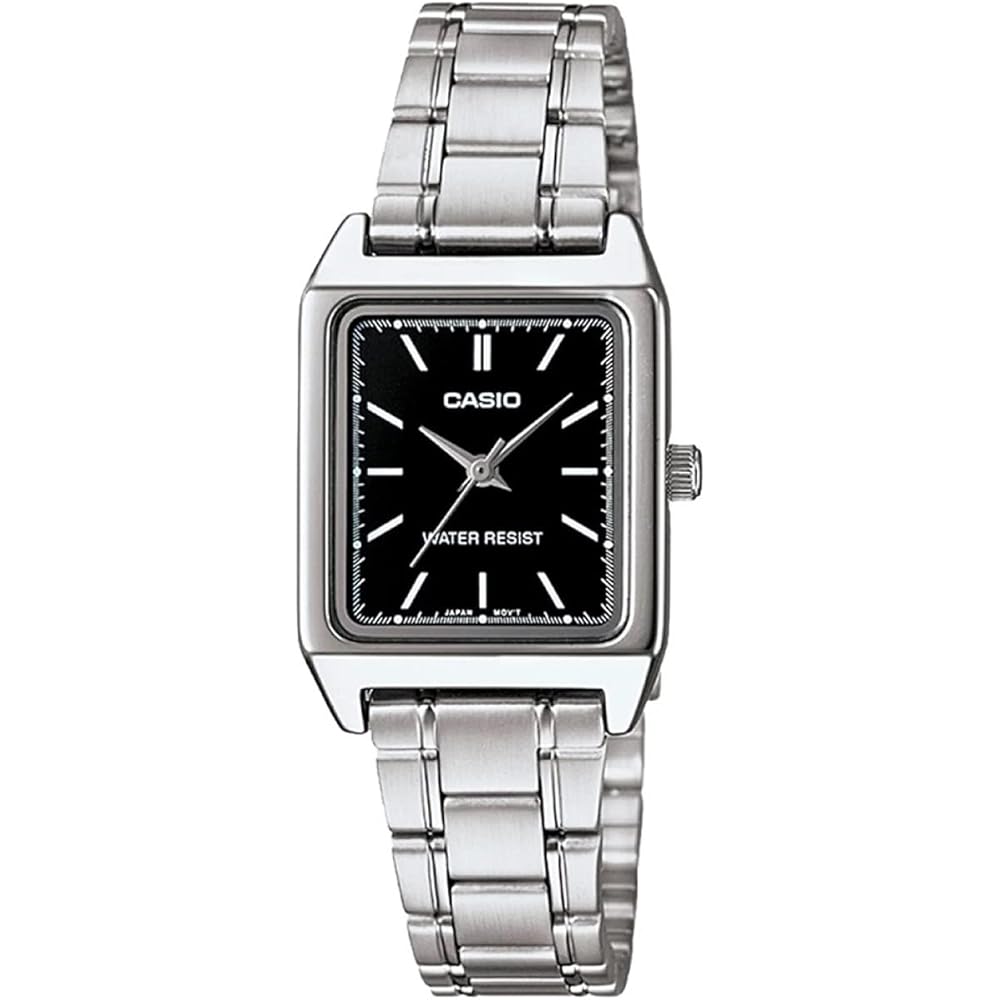 

Casio Standard Quartz Women s Wristwatch LTP-V007D-1E Black Silver Metal Band Imported Model