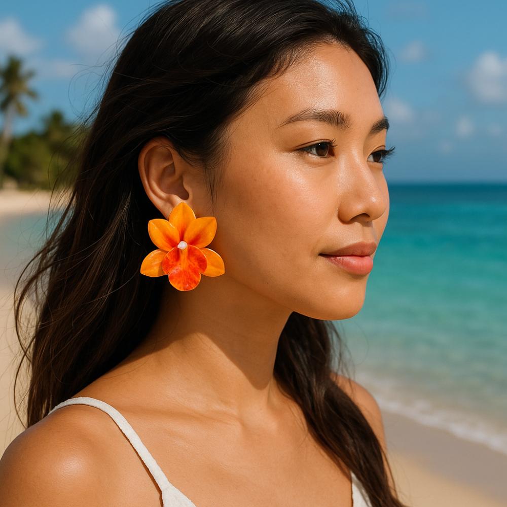 Bohemian Women's Vacation Earrings Exaggerated Temperament Flower Earrings Jewelry