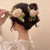 Forest Chiffon Flower Hair Clip