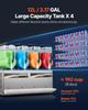 Slushie Machine, 12L/3.17Gal X 4 Tank Commercial Slushy Maker, Frozen Drink Maker with Self-Cleaning, Margarita Machine for Restaurants Bars Party for
