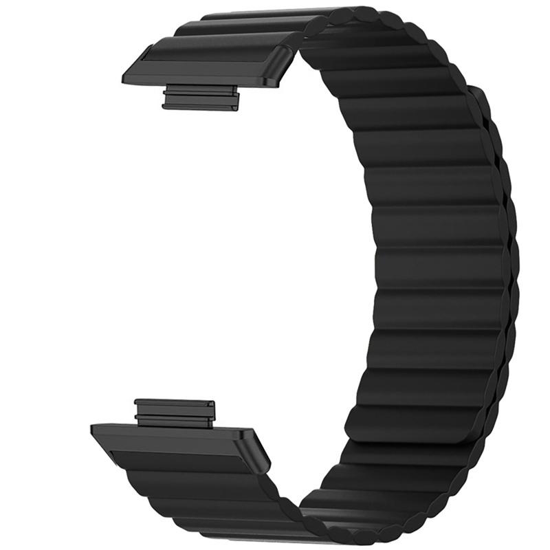 Magnetic Bracelet Belt for HuaweiWatch FIT 2 Wear-resistant Replacement Strap Bracelet Sweatproof Wristbands чёрный