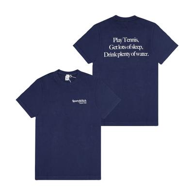 Sporty   Rich Play Tennis Unisex Tee Dark Navy To043621425bl106
