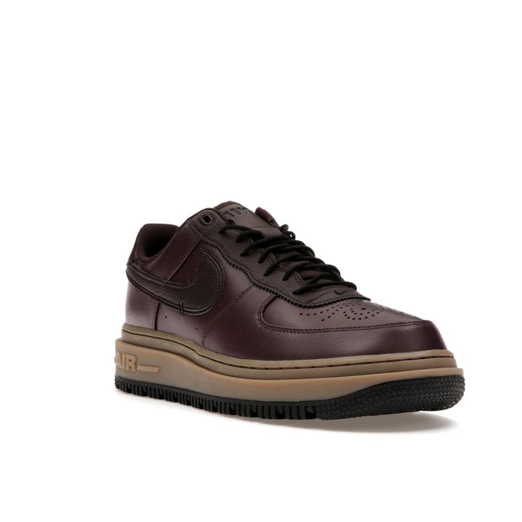 Nike Air Force 1 Luxe Brown Basalt Men Sneakers Black Gum-Dark-Brown DN2451-200