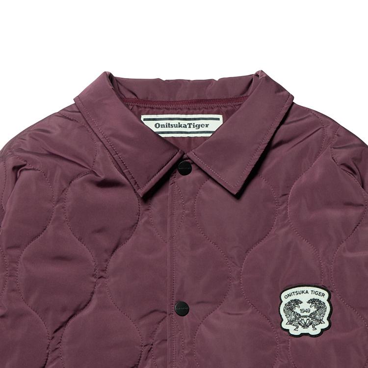 Onitsuka Tiger Quilted Jacket Unisex Outerwear Burgundy 2183B416-600