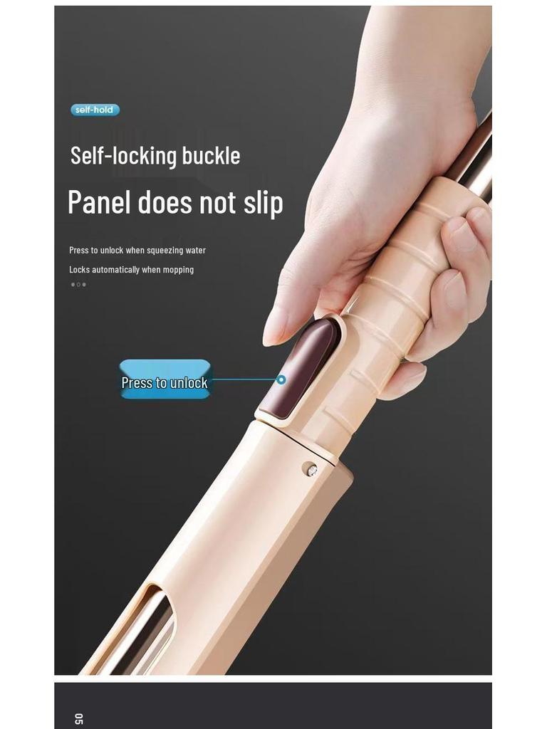 Dropshipping-Ready Rotating Mop: Hands-Free, One-Wipe Clean with Large Flat Panel for Effortless Household Cleaning