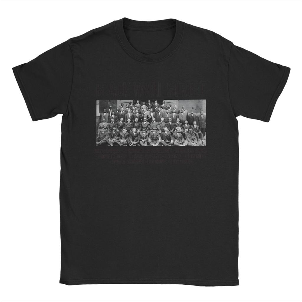 Black Wall Street Facts Black History TShirt Beach Cotton TShirts For Adult Casual Tshirt ShortSleeved Y2K Retro Tees