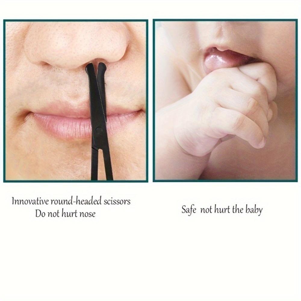 Professional safety nose hair scissors. Round-tip design for pain-free trimming. Ergonomic & durable. Essential for men/women.
