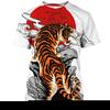Summer Round Neck 3D Various Animal Patterns Print Top Fashionable Casual Short Sleeved Men's T-shirts