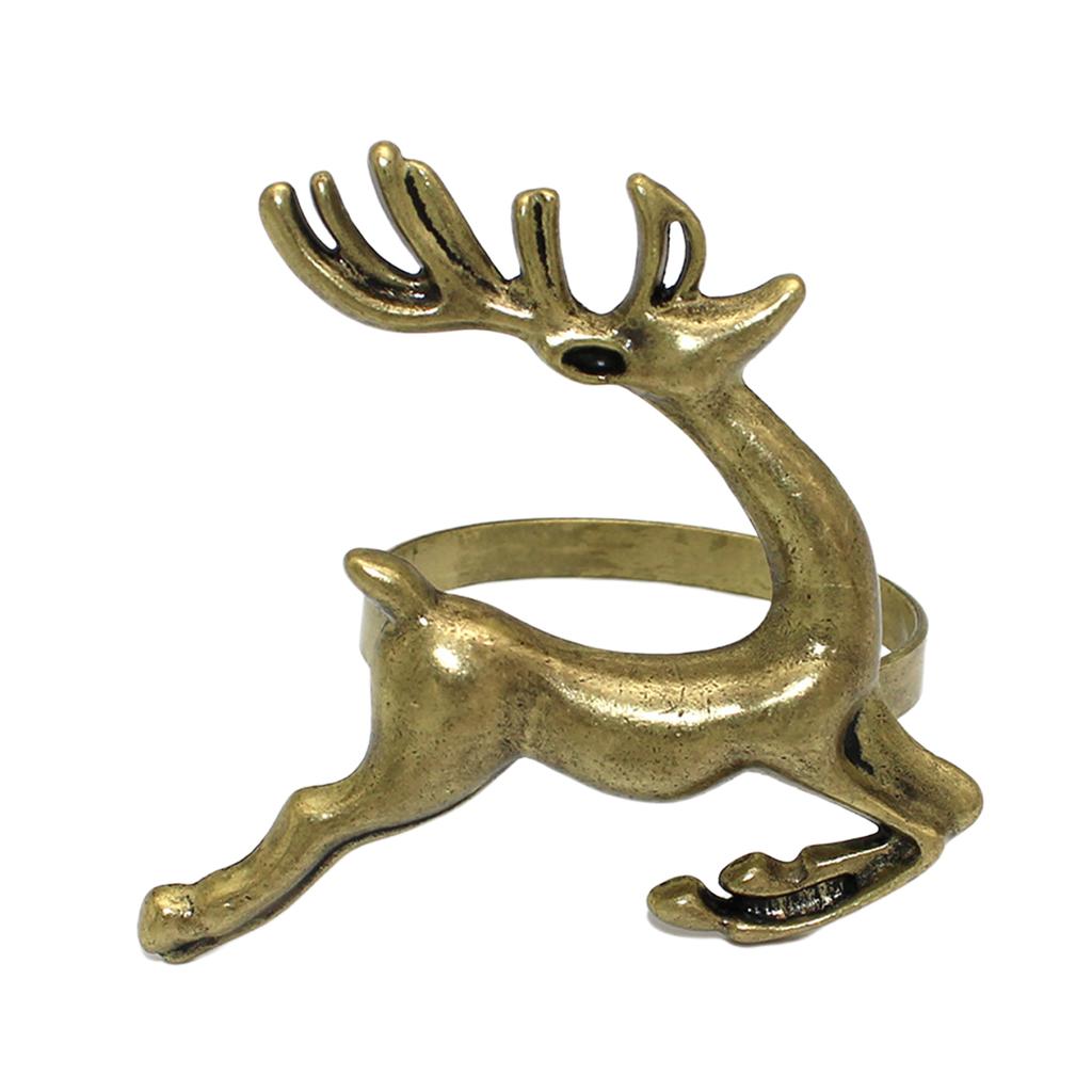 Napkin Holders For Christmas Reindeer Head Napkin Buckles Holder Christmas Decoration