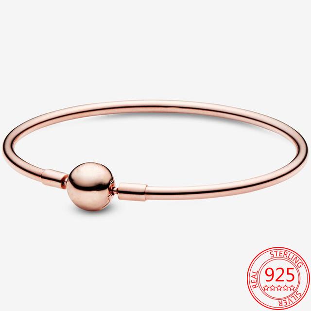 Authentic 925 Sterling Silver Infinite Knotted Heart T -Bar Strip Bracelet Multi -Snake Bangle Wedding Party Girls Fine Jewelry